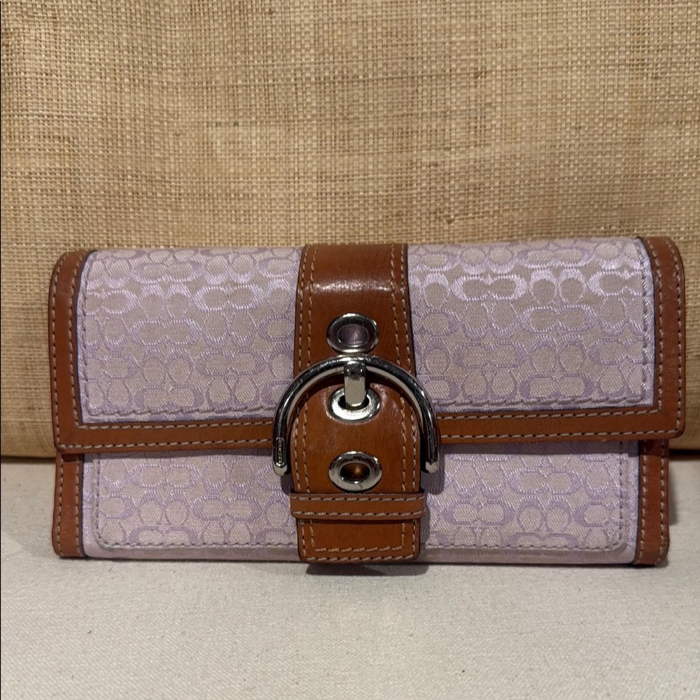 Coach Brown and Lavender Wallet